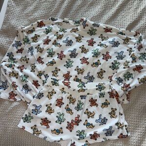 American Eagle Grateful Dead Dancing Bears Pajama Set